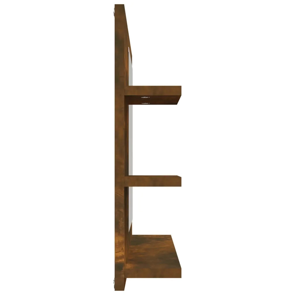 Specchio da Bagno Rovere Fumo 60x10,5x45cm in Legno Multistrato 815660