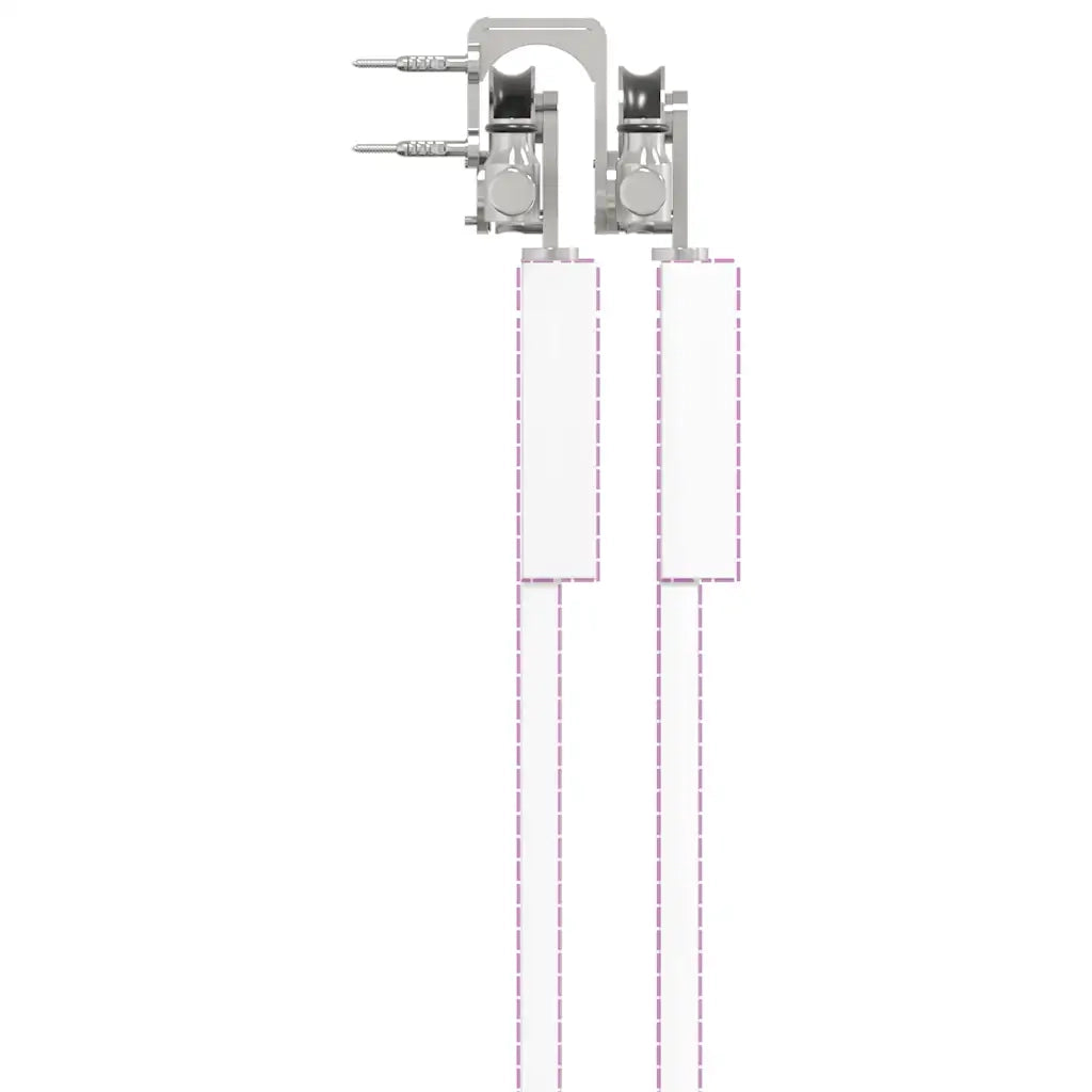 Kit Binari Porta Scorrevole 183 cm Acciaio Inossidabile Argento CFW5826650