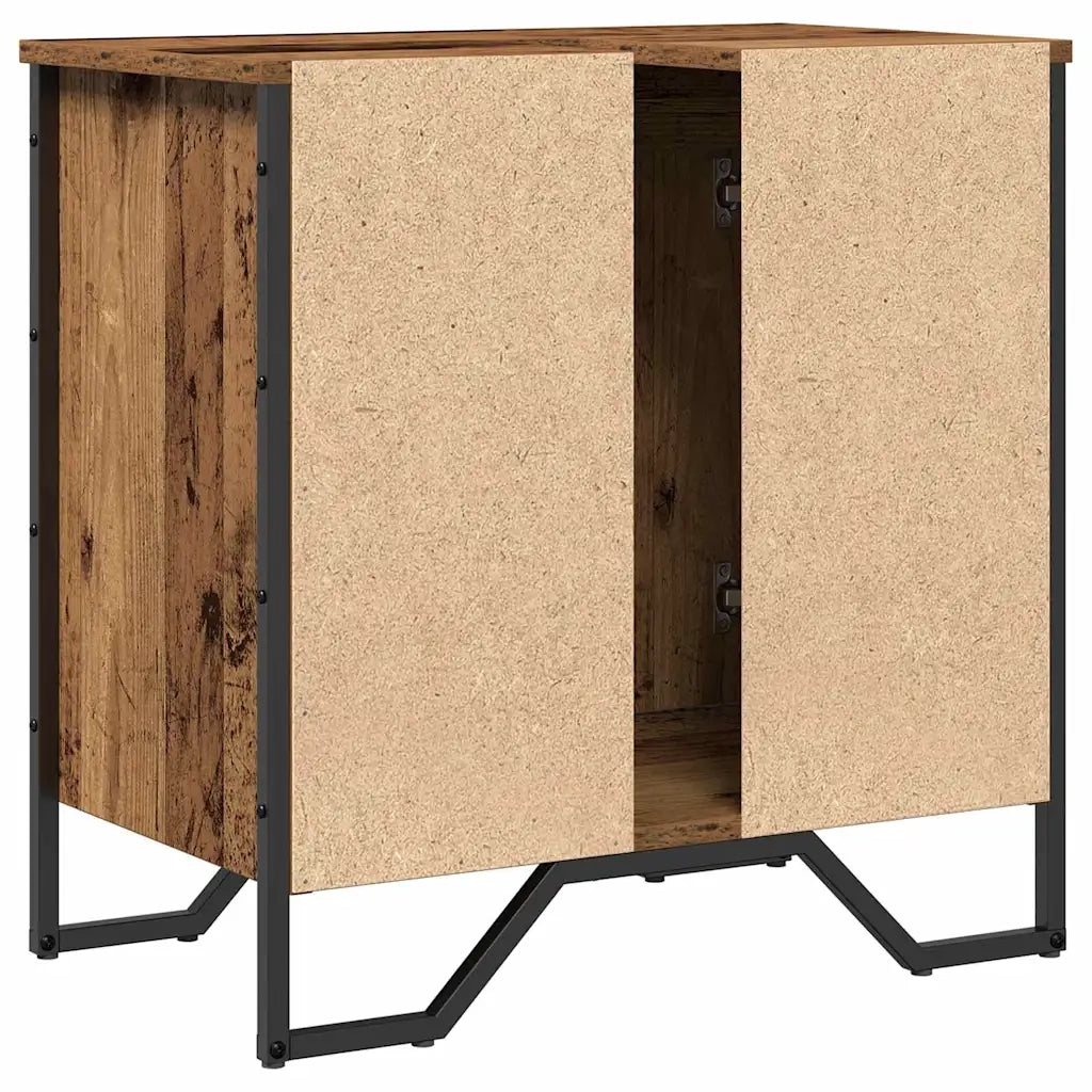 Armadio per Lavabo da Bagno-Armadietto da bagno-Mobiletto da bagno Legno vecchio 60 x 35 x 60 cm