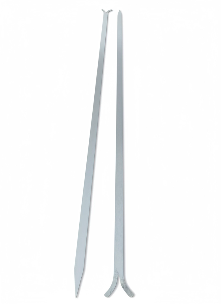 Spiedi per barbecue in Acciaio Inox AISI 304 lunghi 64 cm per Carne Pesce Verdure 2 pz