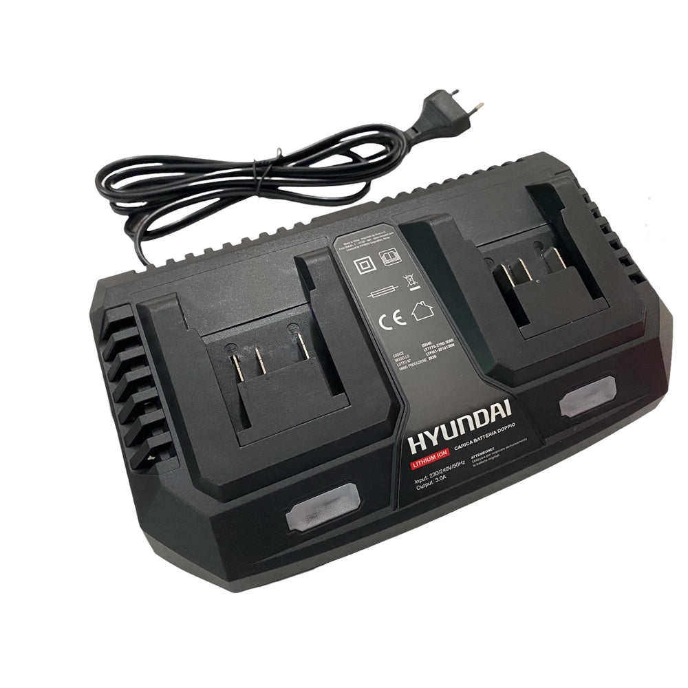 CARICABATTERIA CARICATORE DOPPIO ALIMENTATORE BATTERIA 3Ah HYUNDAI