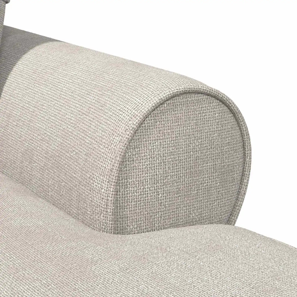 Chaise Longe con Gonna con cuscino Crema 157 x 91 x 91 cm ARES 42022954