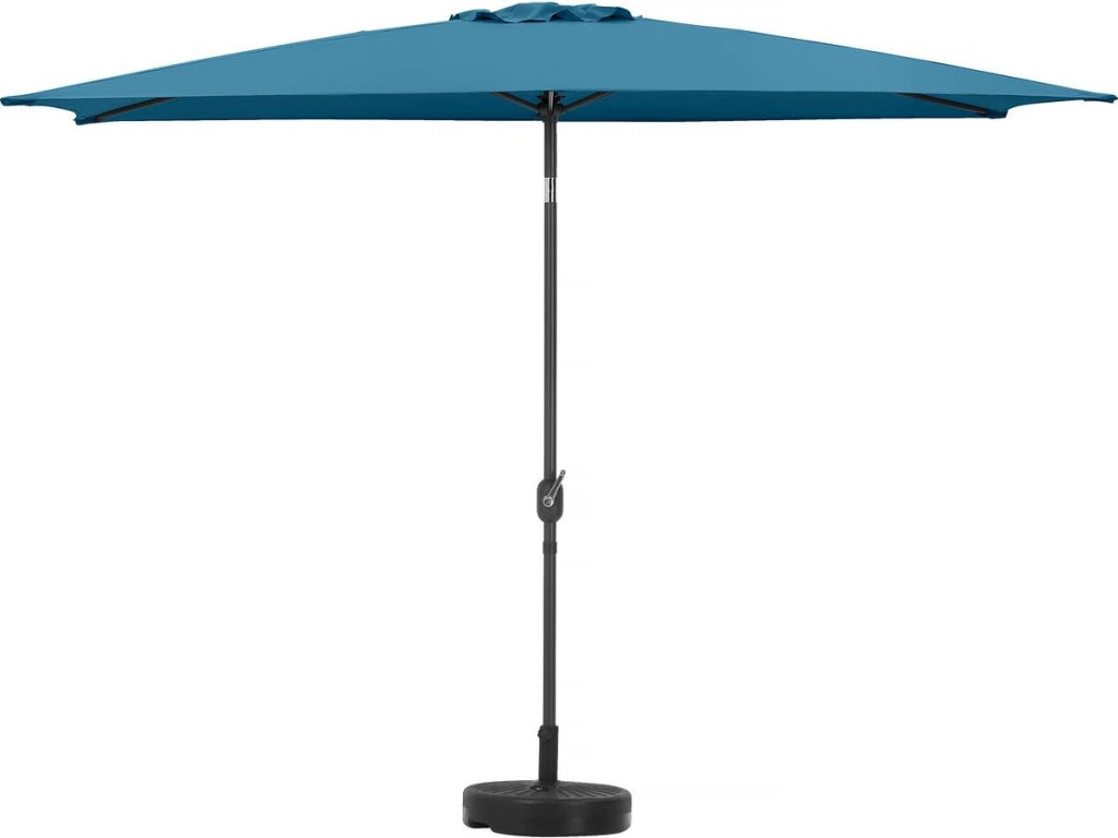 Ombrellone da giardino "Sol 2" - Rettangolo - 2 x 3 m - Blu + base per ombrellone inclusa