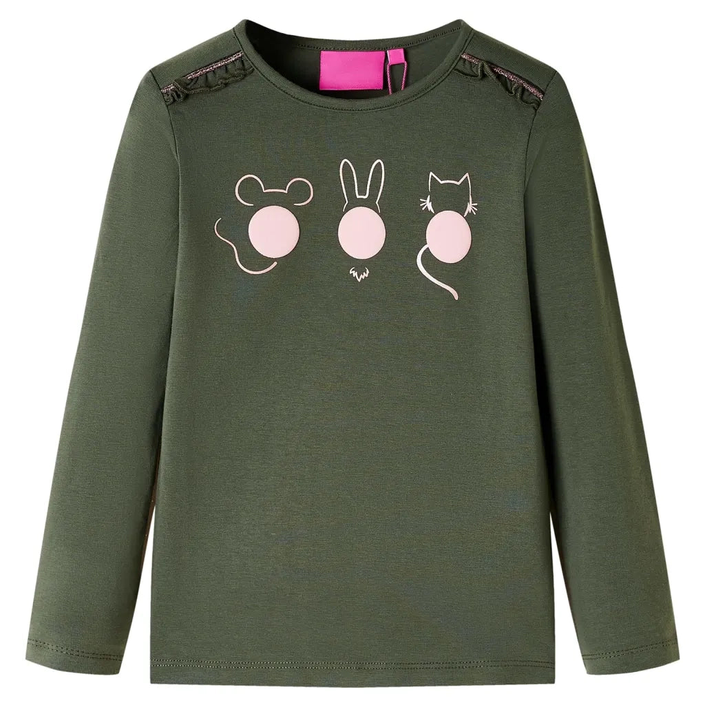 Maglietta da Bambino a Maniche Lunghe Cachi 104cod mxl 132278