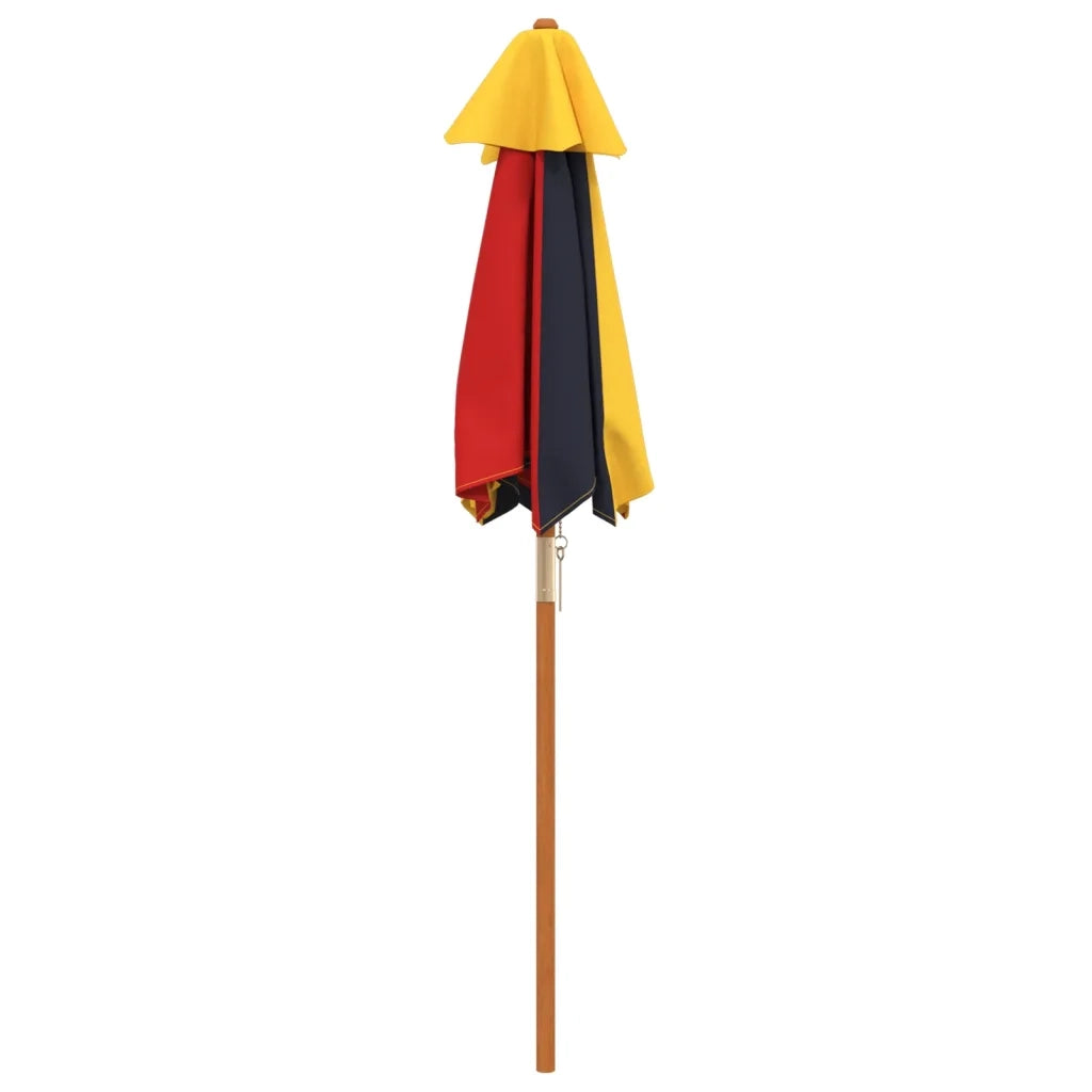 vidaXL Ombrellone da Giardino per Bambini con Palo in Legno Ø120x140cm