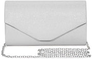 Borsa da sera Glitter con scintille Clutch elegante per la sposa con catena rimovibile Borsa formale per matrimoni, feste e promesse