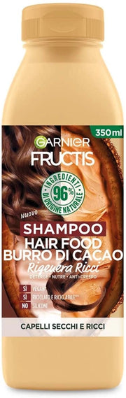 GARNIER FRUCTIS SHAMPOO PER CAPELLI SECCHI E RICCI 350 ML BURRO DI CACAO
