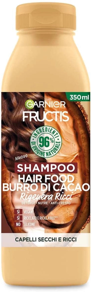 GARNIER FRUCTIS SHAMPOO PER CAPELLI SECCHI E RICCI 350 ML BURRO DI CACAO