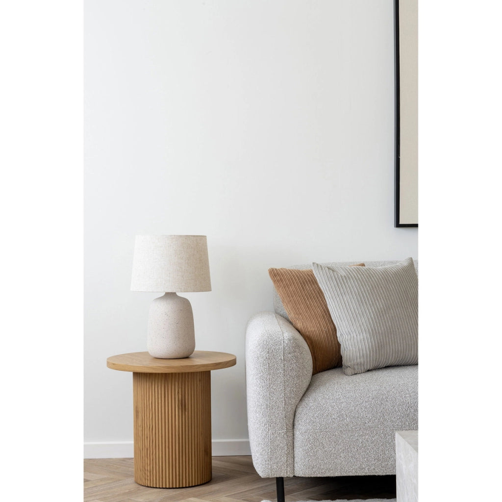 Lampada da Tavolo Croft, Beige, Argilla Fibrosa, 30x30x46 cm