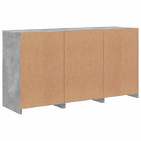 Credenza con Luci LED Grigio Cemento 123x37x67 cm 3209082