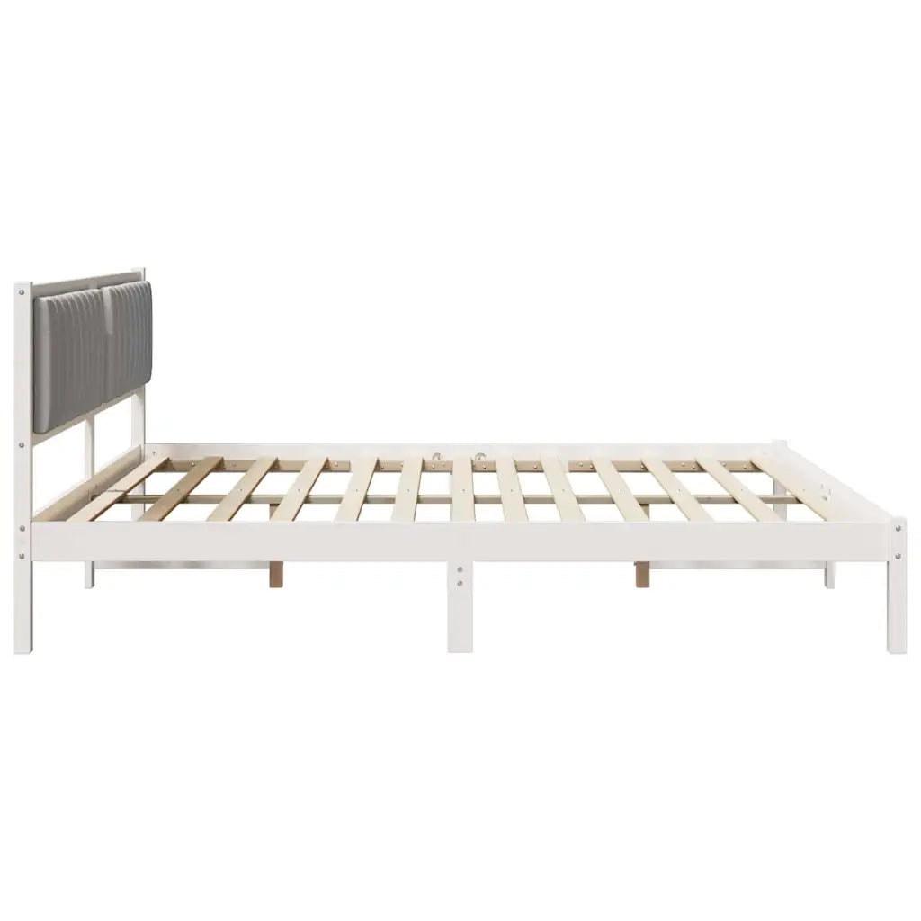 Struttura del letto Grigio chiaro 200 x 200 cm Pino massello 3394242