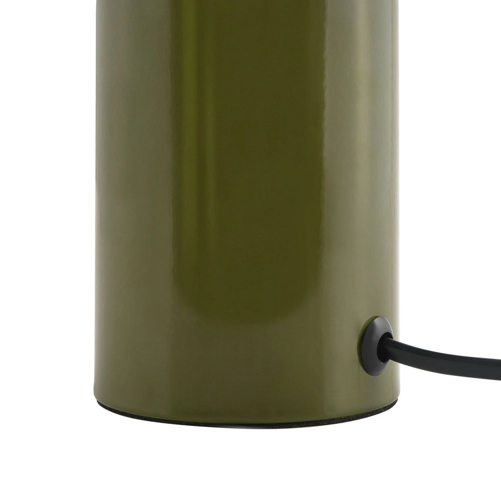 Lampada da tavolo verde scuro con base in metallo e ferro 22 cm luce singola design moderno accessori per la casa
