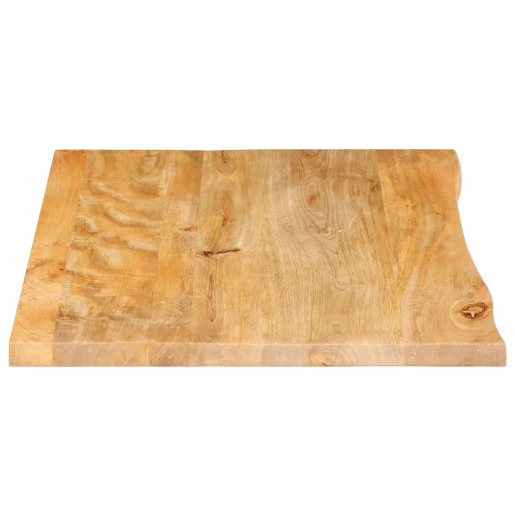 Piano Tavolo Bordi Vivi 90x60x3,8 cm in Legno Massello di Mango 370501