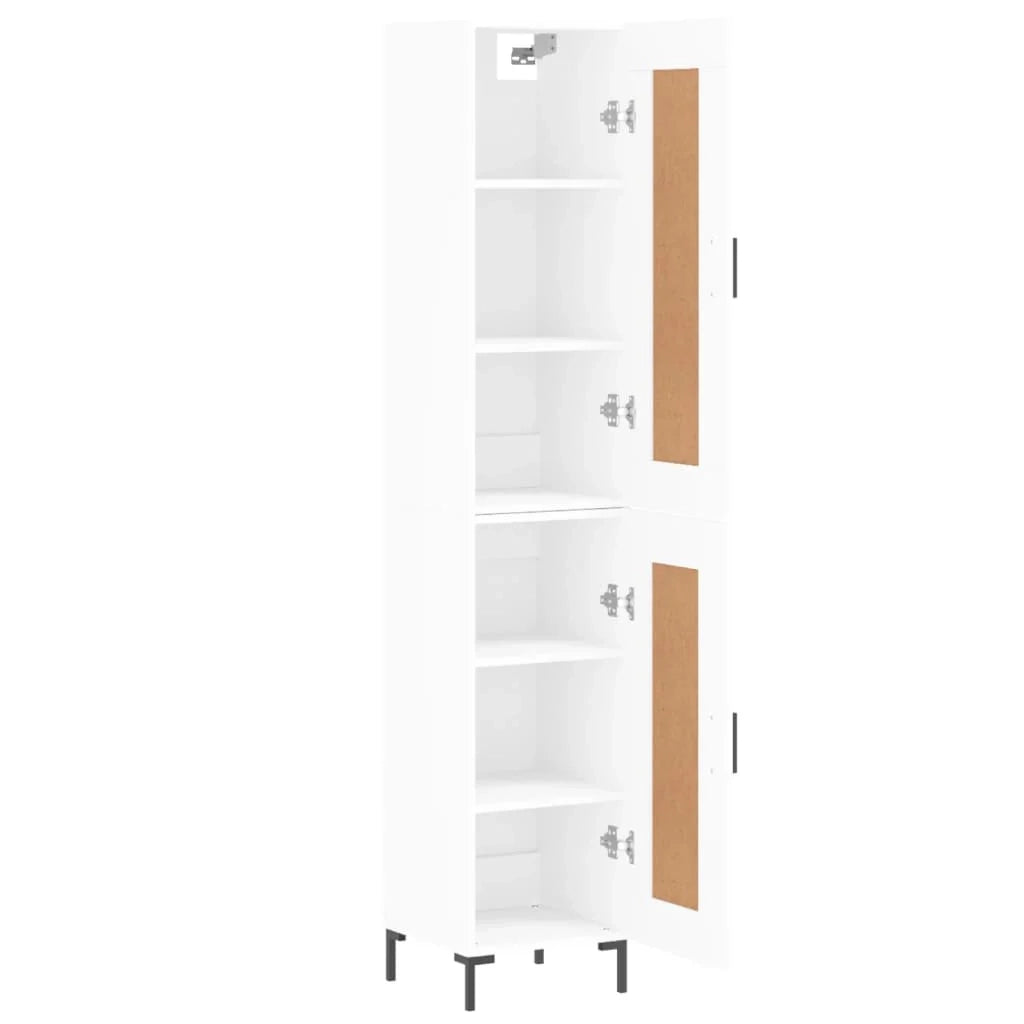 Buffet credenza cassettiera mobiletto mobile contenitore organizer per cucina soggiorno salotto alto 34,5 x 34 x 180 cm legno ingegnerizzato bianco 02_0032303