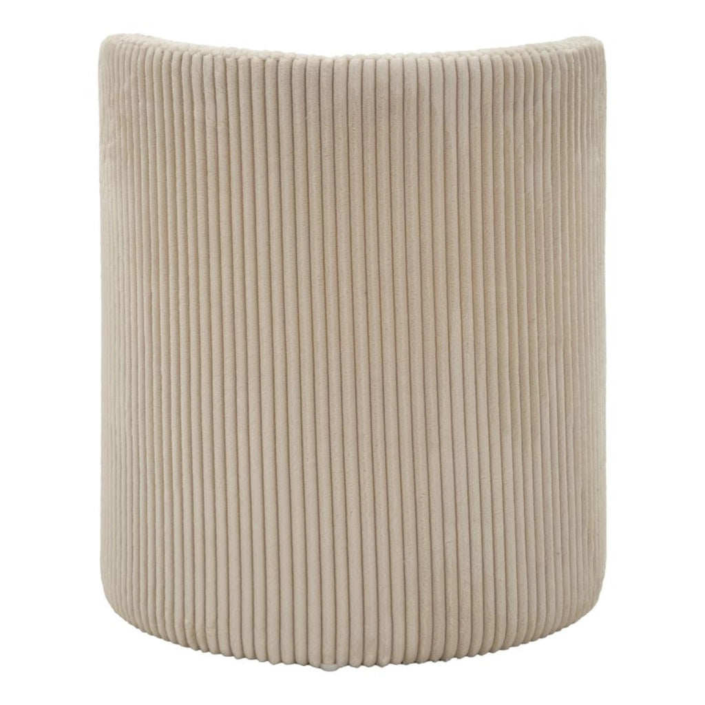Pouf Dublino in tessuto bianco con contenitore