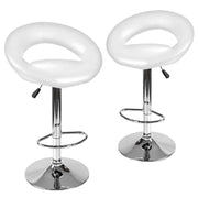 SET 2 SGABELLI VIENNA CON SEDUTA IMBOTTITA 53 X 80 X 100 CM COLORE BIANCO