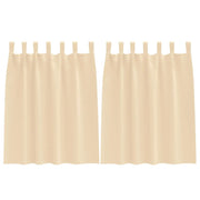Tende Oscuranti | Tende Blackout con Anelli 2 pz Crema 140 x 140 cm Poliestere