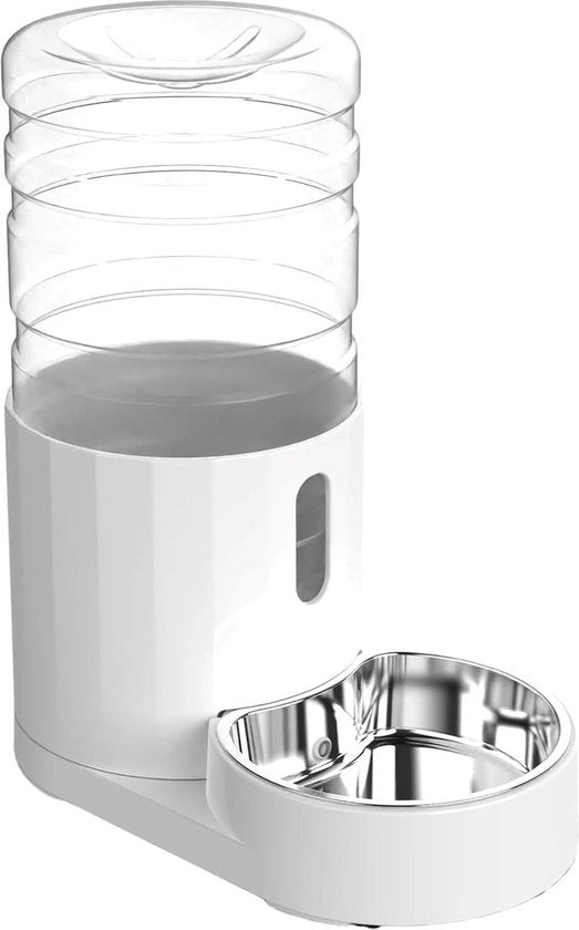 Dispense automatico per animali con boccale in acciaio inossidabile - Dispensatore di acqua per gatti/cani - Bianco 

Modello: 4L
Capacità: 4L
Boccale: Acciaio inossidabile
Colore: Bianco