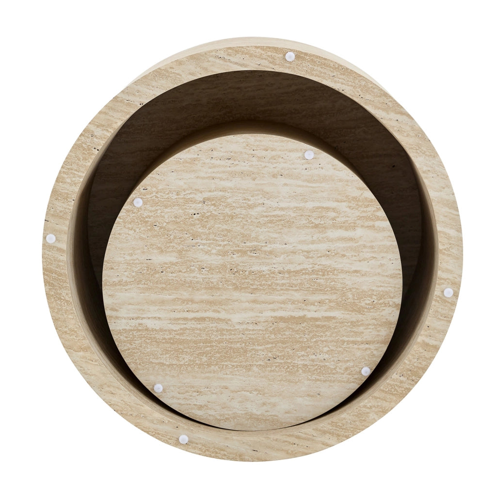 Set di tavolini da caffè con design impilabile in MDF naturale