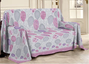 Telo Arredo Multiuso Linea Pensieri Delicati In Cotone Disegno Palloncini - Matrimoniale - Rosa