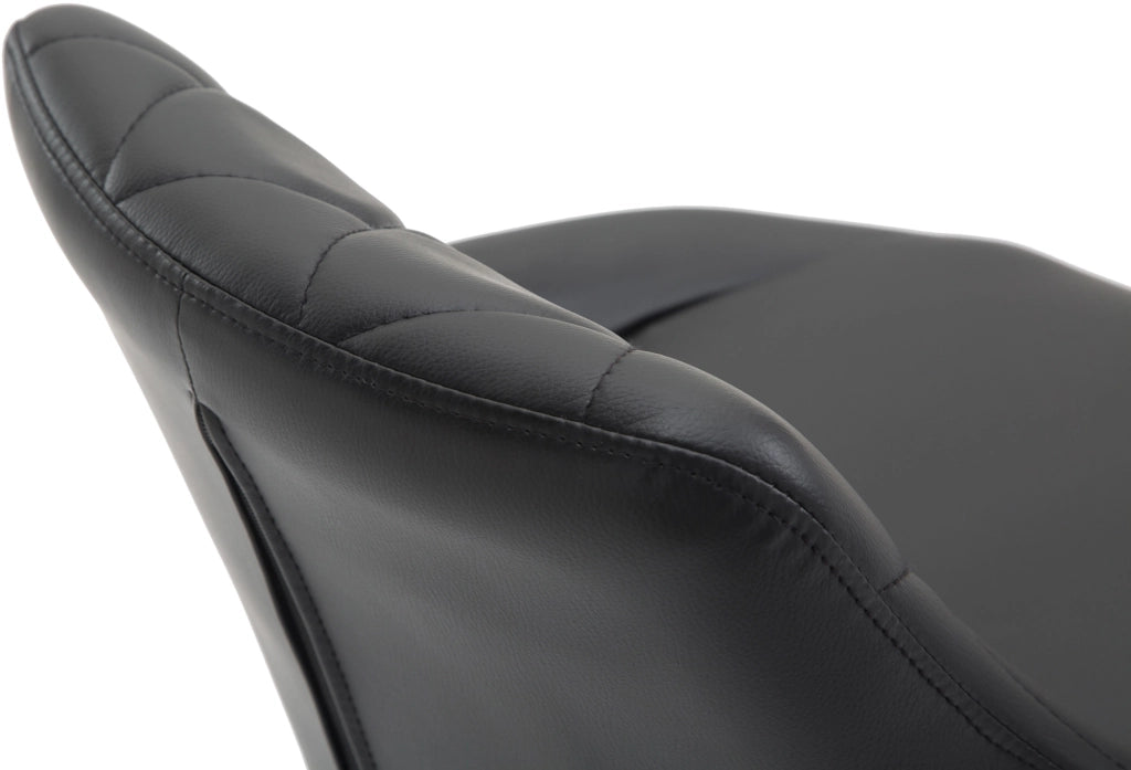 Sgabello Lazio in similpelle nero,bianco