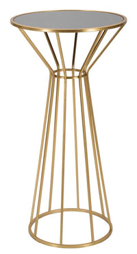 Tavolino Simple New 50x100x50 cm in Ferro e MDF Oro