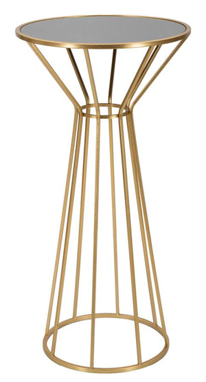 Tavolino Simple New 50x100x50 cm in Ferro e MDF Oro