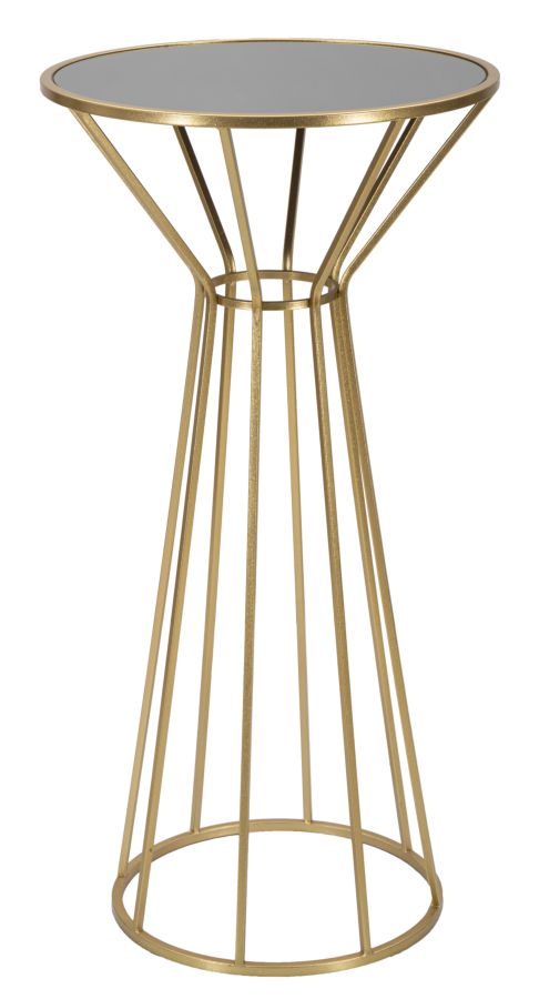 Tavolino Simple New 50x100x50 cm in Ferro e MDF Oro