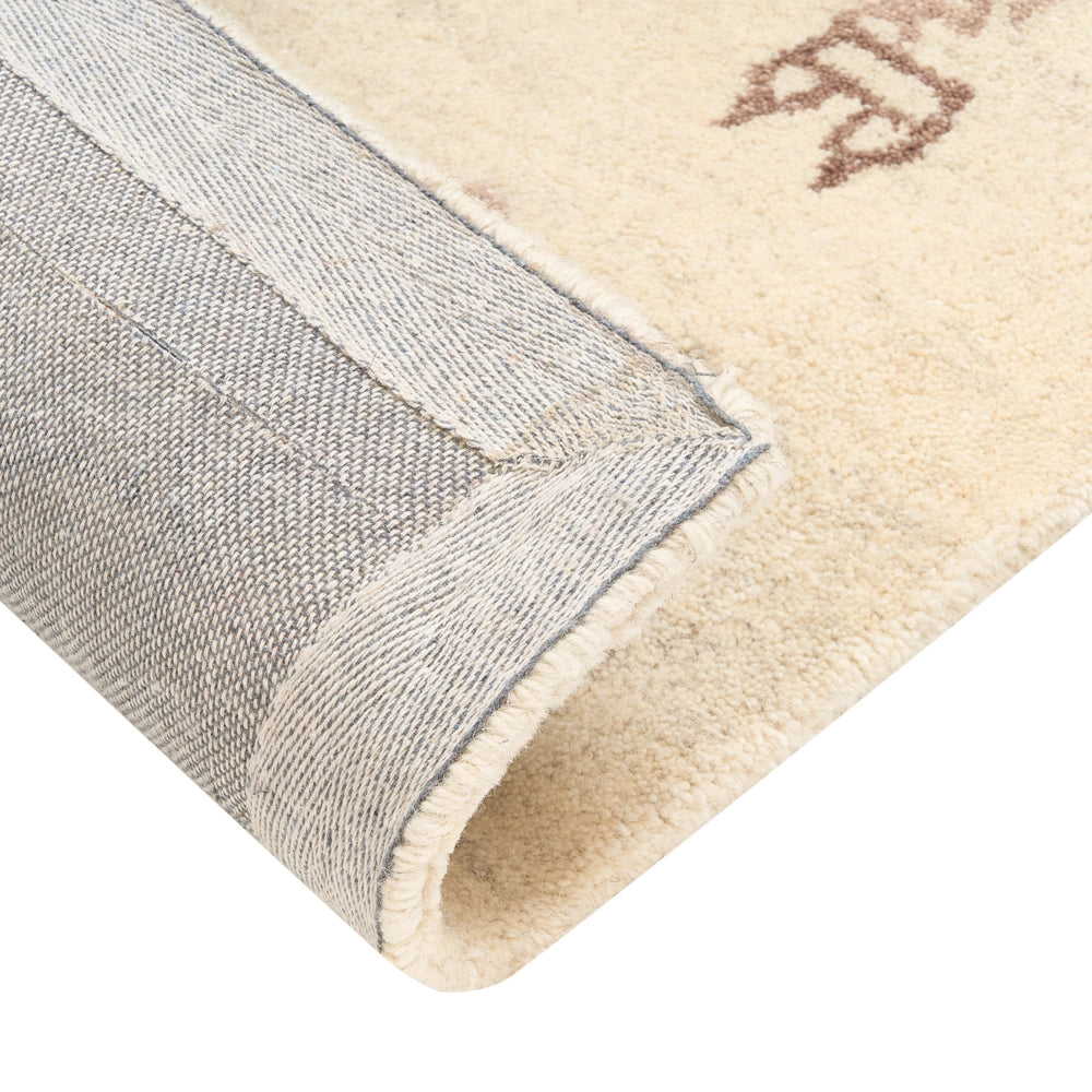 Tappeto Gabbeh di lana beige motivo floreale 200 x 300 cm soggiorno camera da letto