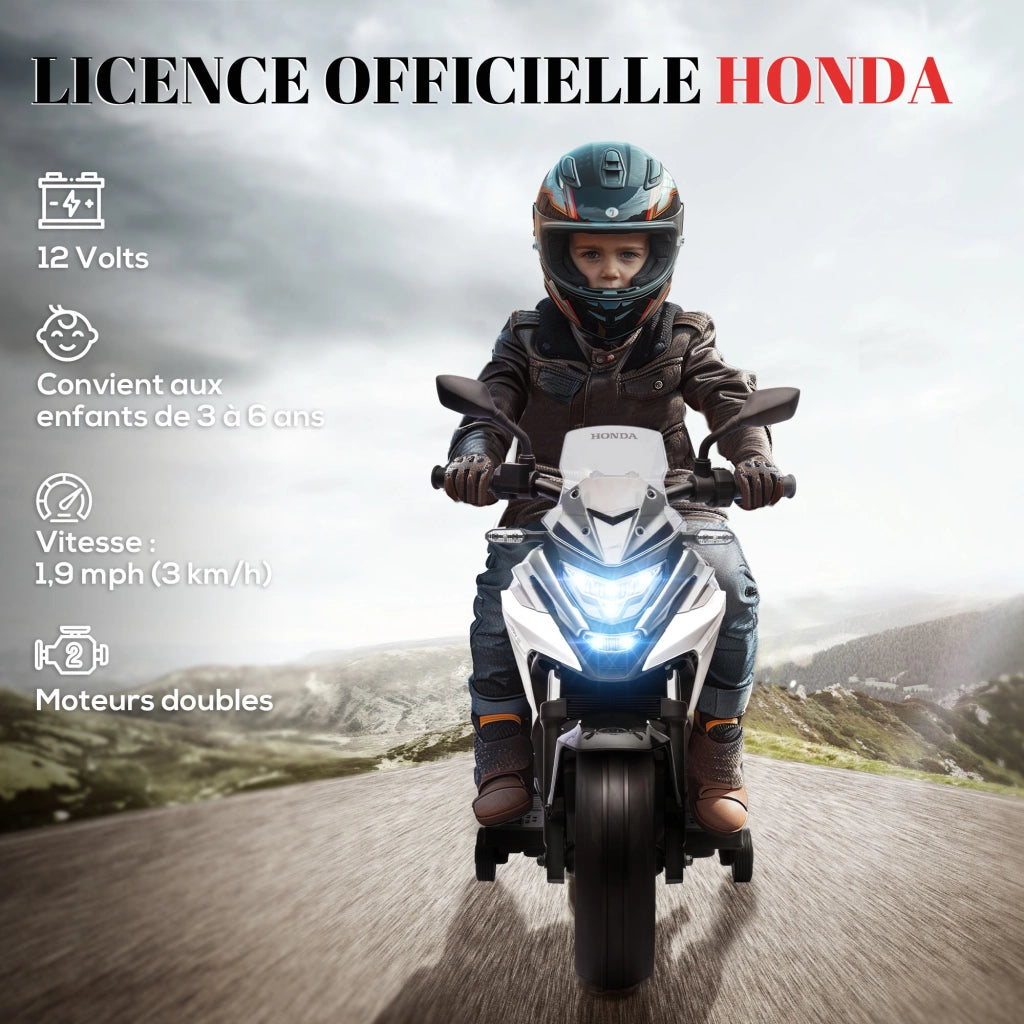 Moto elettrica per bambini Honda ¨C Xylo ¨C 3-6 anni con musica e luci bianca
