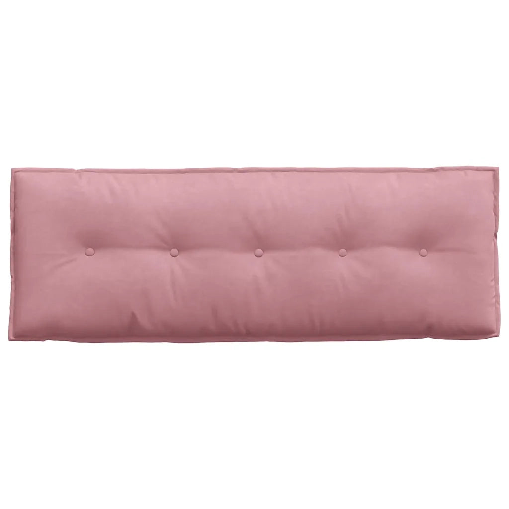 Cuscino per Schiena Rosa 140 x 50 cm Tessuto in Cords 42014851