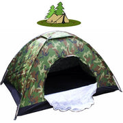 Trade Shop - Tenda Campeggio Canadese 2 Posti Mare Camping Con Zanzariera Sacca Trasporto -