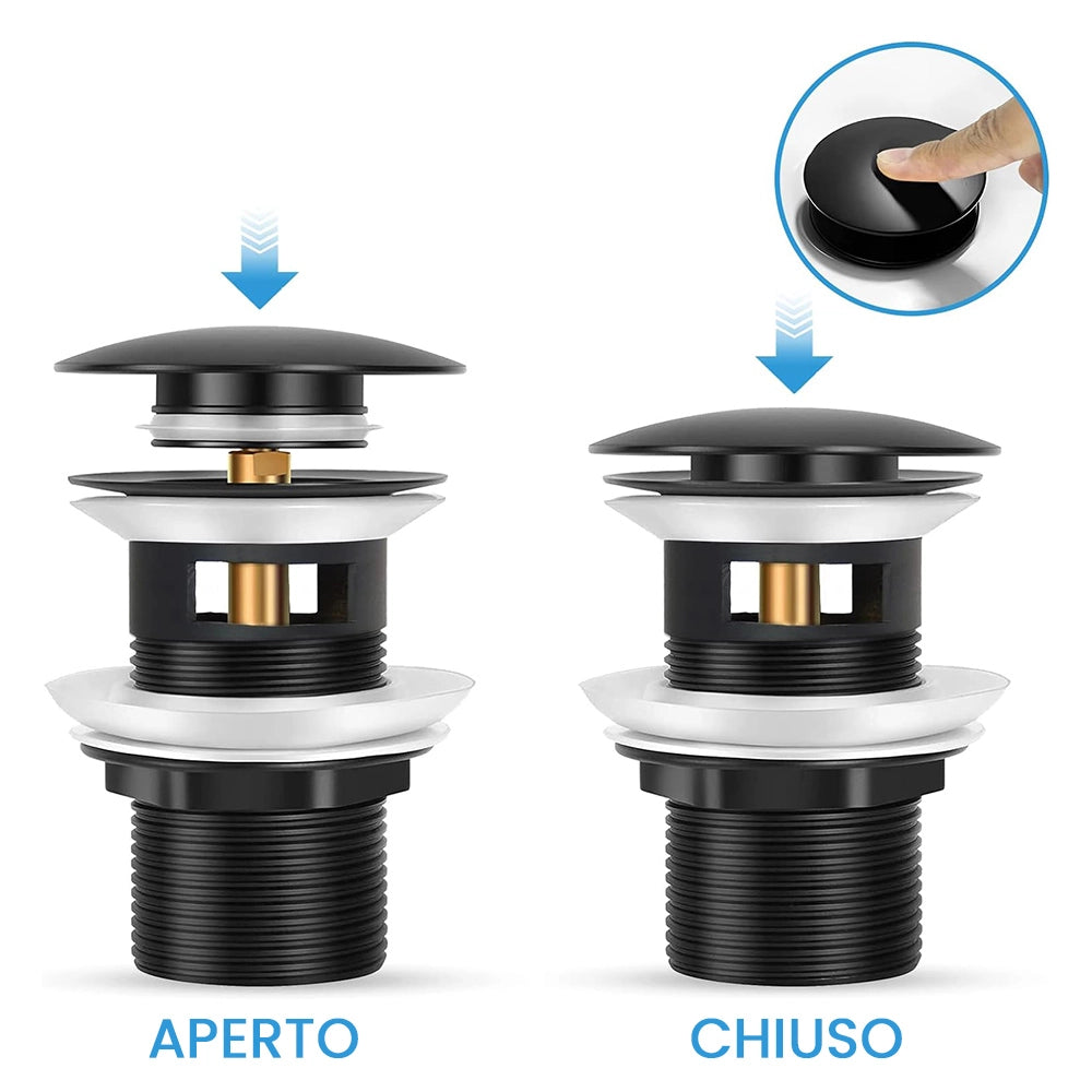 Set di rubinetti lavabo bidet e doccia in ottone nero opaco Kubo