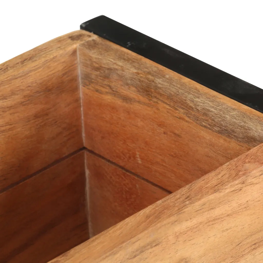 Fioriera | Cassetta per fiori | Vaso 60x20x68 cm in Legno Massello di Acacia