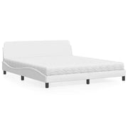 Letto con Materasso Dover Bianco 180x200 cm in Similpelle 3208458