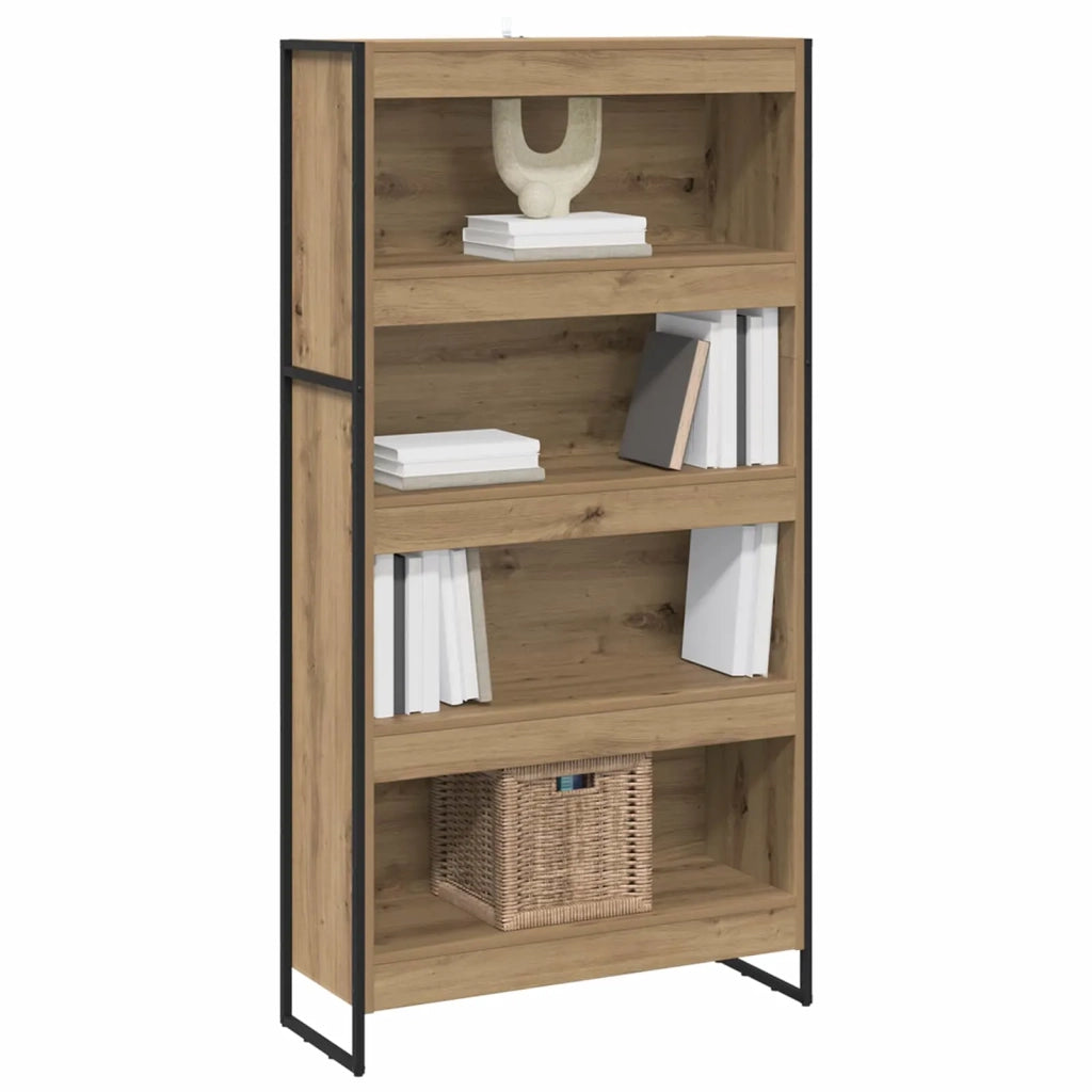 Armadio per Libri 2 pcs Rovere Artigianale 80 x 30 x 155 cm