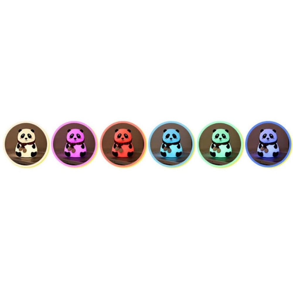 Trade Shop - Luce Notturna Panda Led Sensore Touch Lampada Da Tavolo Usb Ricaricabile Camera -