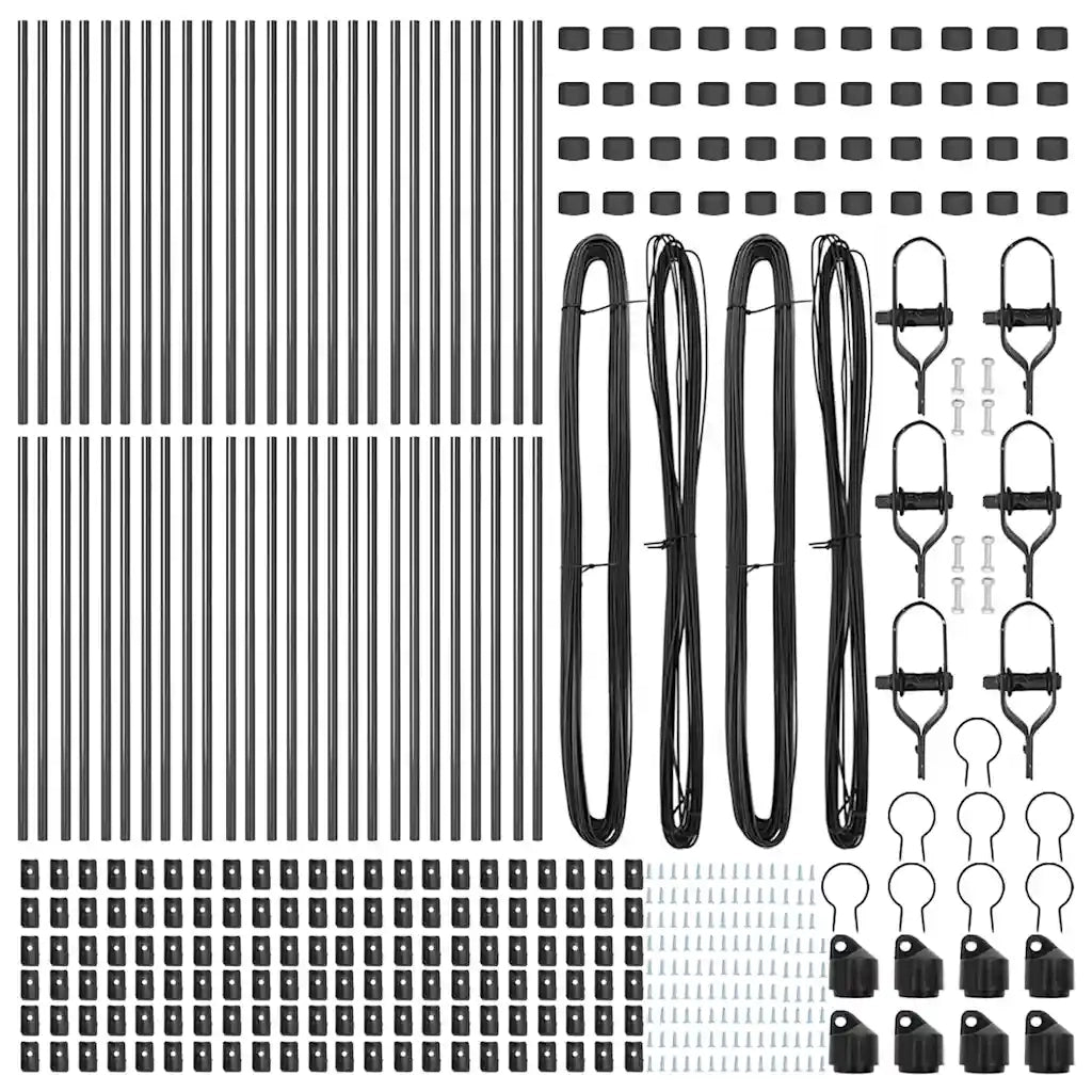 Palo della recinzione 52 pz Grigio 3,2 x 3,2 x 100 cm CFW1760085