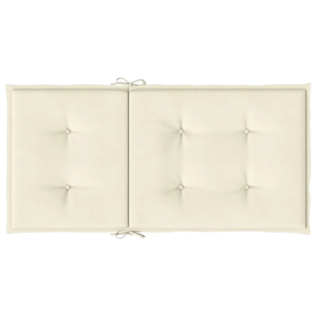 Cuscini per Sedia 6 pz Crema 100x50x3 cm in Tessuto Oxford
