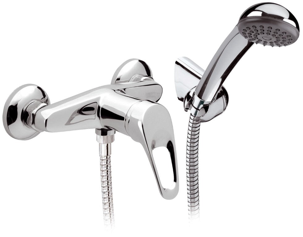 Rubinetto esterno docciacon leva frontale e doccia - serie remix