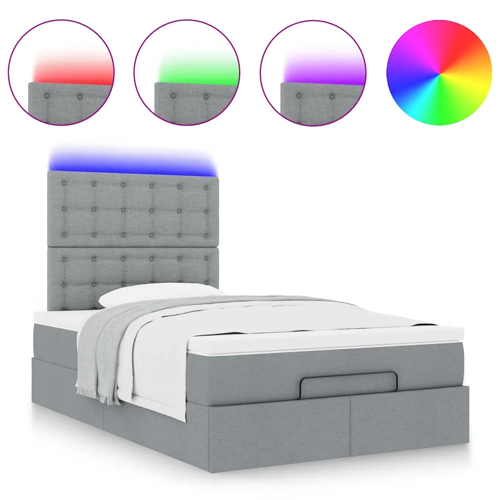 Struttura Letto Pouf con Materasso 120x190 cm in Tessuto 3314155