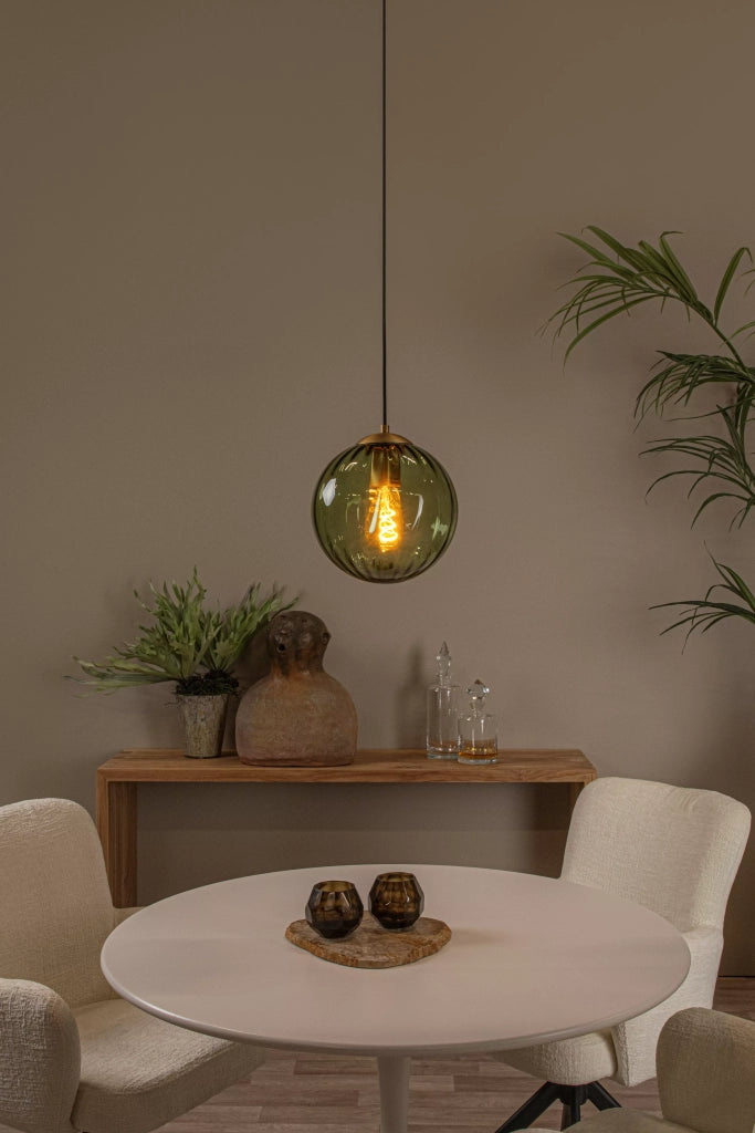 Lampada sospensione sfera vetro verde Monsaraz E27 40W Lucide
