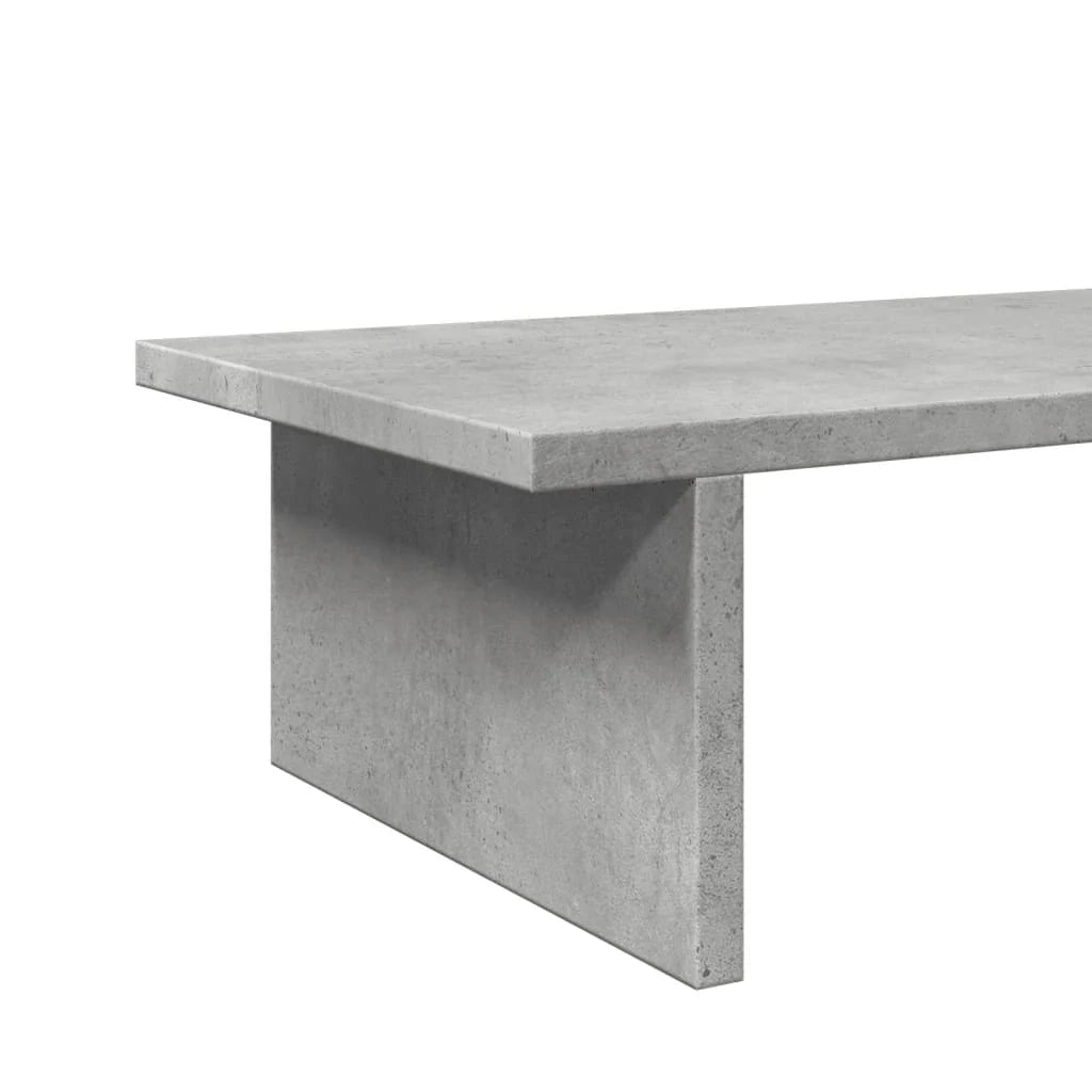 Supporto per monitor tavolo da scrivania 100 x 27 x 15 cm in legno ingegnerizzato grigio 02_0044842