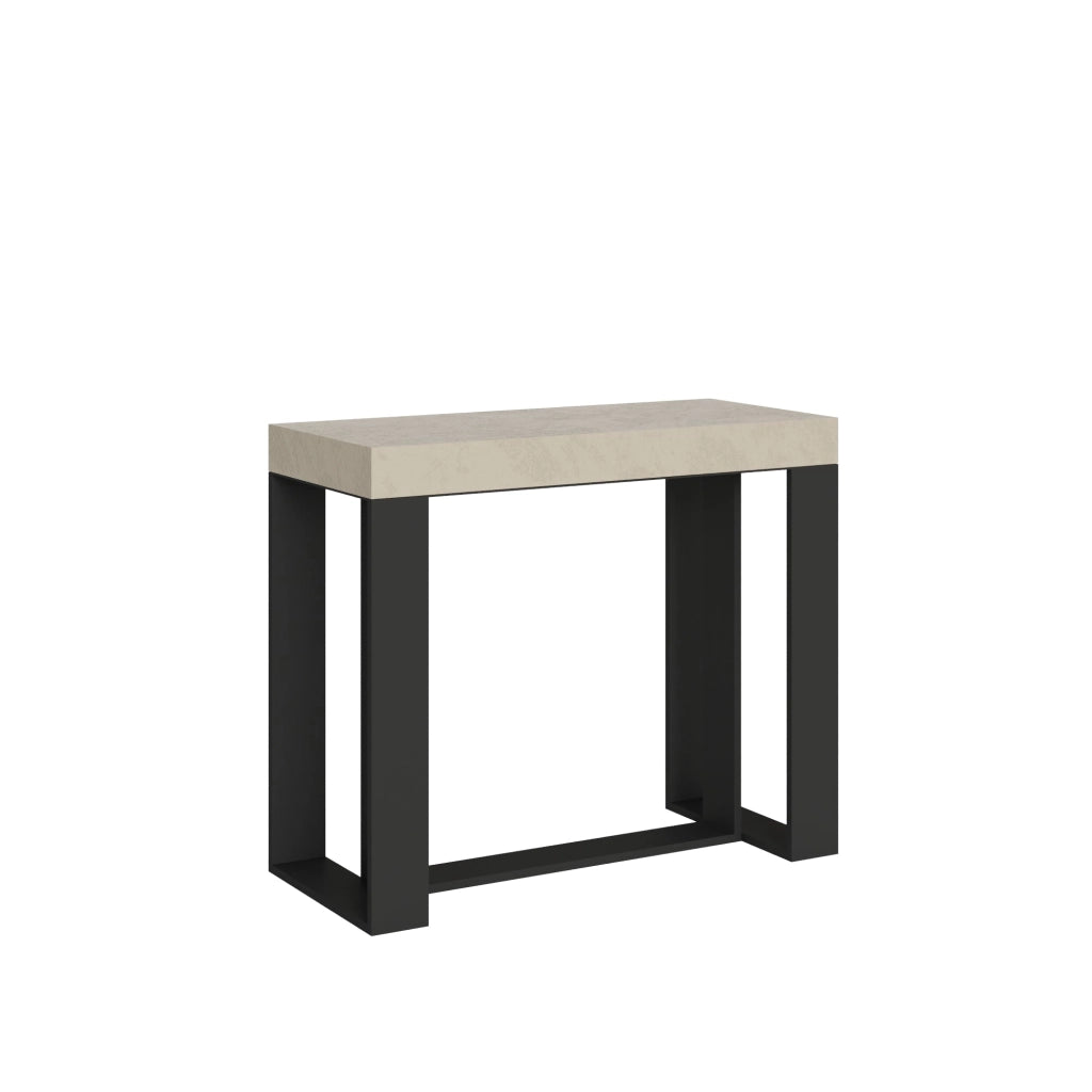 Consolle Allungabile 90-196x40x77 cm Futura Small Premium Cashmere Telaio Antracite
