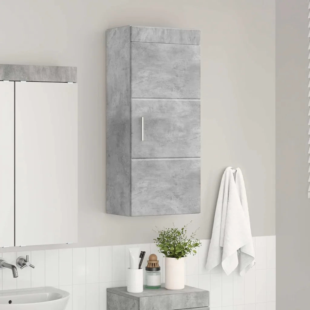 Armadio da Bagno | Mobile da Bagno a muro TULUM Grigio cemento 37 x 24,5 x 86 cm