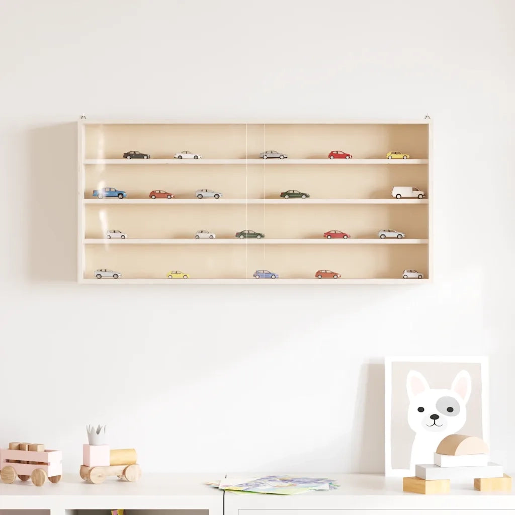 vidaXL Teca da Collezione in Legno con Porte 80x8,5x37 cm