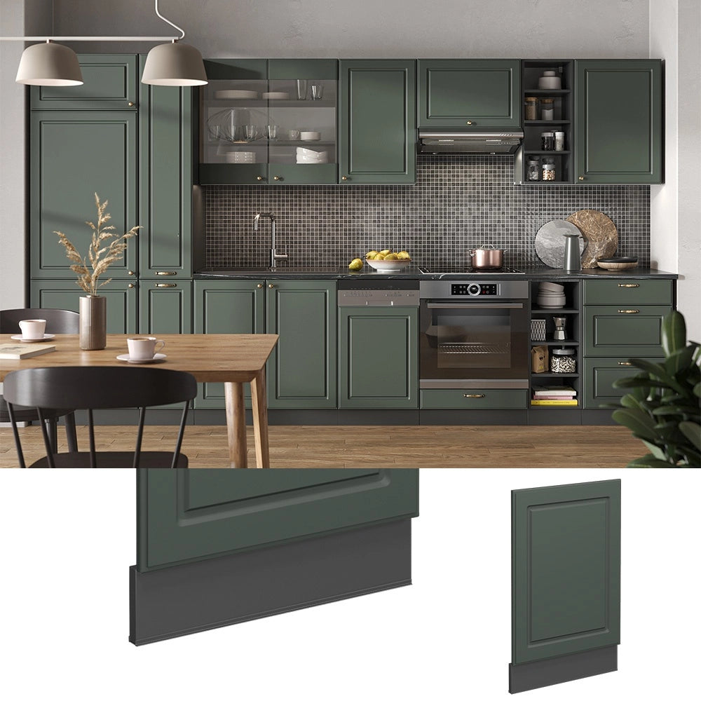 Pannello frontale Fame-Line Verde-oro rustico/Antracite 45 cm senza piano di lavoro Vicco