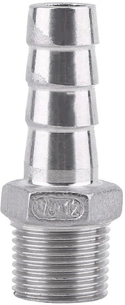 Connettori di tubo in acciaio inossidabile BSP 1/8" - Connettore di tubo a barbetta - Connettori di compressione - Industriale - Alta qualità - Adattatore di tubo