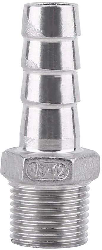 Connettori di tubo in acciaio inossidabile BSP 1/8" - Connettore di tubo a barbetta - Connettori di compressione - Industriale - Alta qualità - Adattatore di tubo