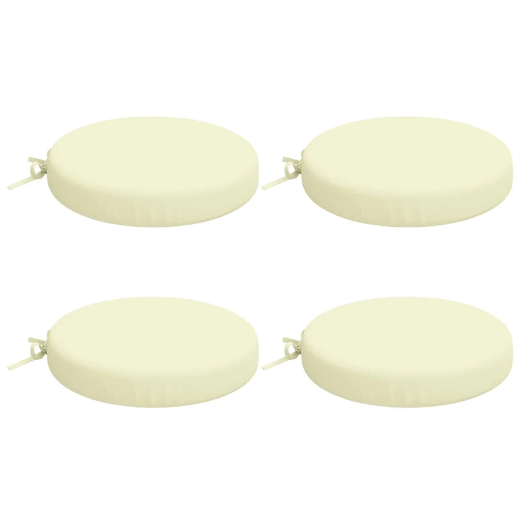 Cuscini per Sedia in 4 Pezzi SOEST 4 pz 100% Poliestere Crema 946342